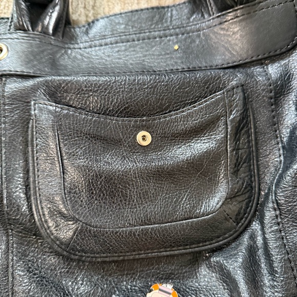 Vintage See by Chloe Funny Love Black Leather Shoulder Bag with Flaw - Picture 6 of 16